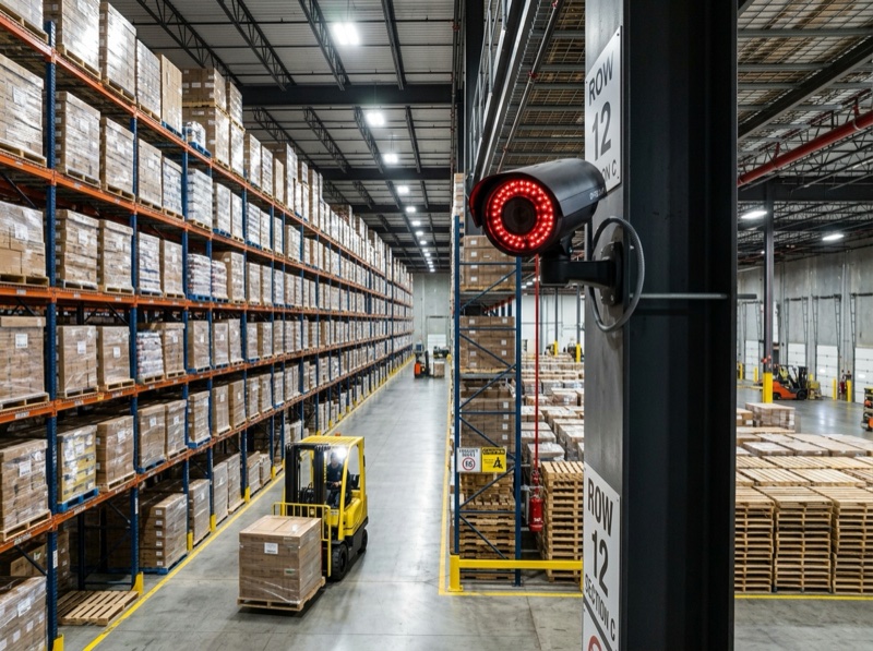 Infrared Night-Vision CCTV at Logistics Warehouse & Factory Floor